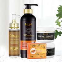 AILKE Whitening Skin Care Kit With Collagen, Natural Carotene, Moisturize, Reduce Dark Spots, Lightening, For All Skin Types
