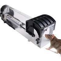 Safe Firm Humane Reusable Plastic Rodents Trap Household Mouse Catcher Smart Self-locking Mousetrap for Indoor Outdoor Garden