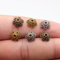 WYSIWYG 50pcs Charms 10x4mm Bead Caps For Jewelry Making DIY Jewelry Findings 3 Colors Alloy Charms Pendant