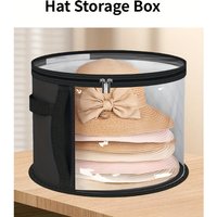 Foldable Large Capacity Desktop Organizer Box, Non-Woven Material & Transparent Window, Stain Resistant for Desk Sundries