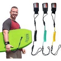 130cm Surfboard Surfing Safety Rope Hook and Loop Single-Wrap Strap Coiled Bodyboarding Leash Suitable for Training Exercise
