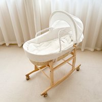 Portable baby cradle, hand-woven bed-in-bed, newborn hand basket