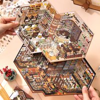 3D Stereoscopic Store Storage Scenery 4.0 Scenery Stickers, DIY Scrapbooks, Handmade Artworks, Festival Gifts