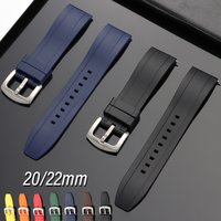 Quick Release Soft Silicone Watch Band 18mm 20mm 22mm Colorful Rubber Strap for Rolex for Omega Comfortable Waterproof Wristband
