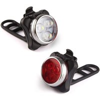AliExpress NONE LED Bicycle Front Rear Light USB Rechargeable Portable Clip Taillight for MTB Road Bike Night Safety Riding Cycling Accessories