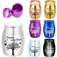 7 Colors Small Keepsake Urn for Human Ashes Tree of Life Cremation Urns Mini Urns Perfect Aluminum alloy Memorial Ashes Holder