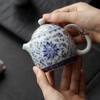 Entangled Lotus Teapot Pot Teapot Vintage Tea Brewing Kettle With Ball Hole Tea Items Pot For Tea Tea Maker
