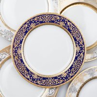 8-inch flat relief gold European tableware Middle Eastern ceramic disc