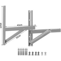 Stainless Steel Wall Brackets, Adjustable Outdoor Air Conditioner Unit Holder For 1-1.5HP System, Telescopic Wall Mount Supports