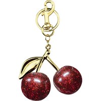 Exquisite Red Cherry Fruit Bag Charm Keychain 3 Color Key Ring for Elegant Women Backpack Purse Pendant Earring Jewelry Gift