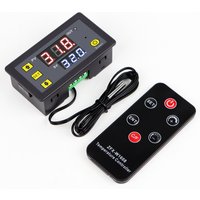 W1608 LED Display Digital Temperature Controller DC 12V Heat Cool Aarm Control Thermostat with NTC Sensor Remote Control