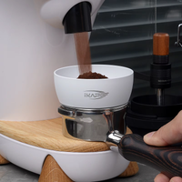 IKAPE Espresso Magnetic Dosing Funnel 51/54/58mm Strong Magnetism Fit Universal Portafilter White/Black/Silver