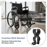 Electric Manual Wheelchair Crutch Clip Holder Elderly Commuting Car Accessories 360 Degree Adjustable Personal Health Care