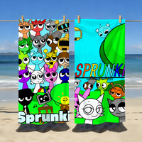 Game S-Sprunki Oren Cartoon Towel Soft Pool Gift For Travel Gym Shower Camping Quick Dry Sports Large Beach Towels