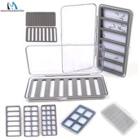Maximumcatch Transparent Waterproof Slim Fly Fishing Boxes Multi Sizes Flies Hook Holders with Foam Compartment Plastic Fly Box