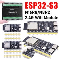 ESP32 S3 Development Board with Expansion Adapter Kit 2.4G Wifi BT Module MCU ESP32-S3WROOM1 N16R8 44Pin Type-C ESP32-S3