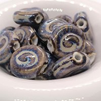 Ammonite Fossil Ceramic Beads 17mm Vintage Shell Charms 4pcs 8pcs for DIY Jewelry Making Necklace Bracelet Gift