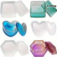 DIY Sechseckige Aufbewahrungsbox Silikonform Schmuckbox Behälter Spiegel Kristall UV Epoxidharz Geschenkbox Werkzeuge zur Herstellung
