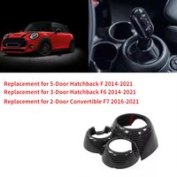 Car Console Gear Shift Cup Holder Cover Trim Replacement For BMW Mini Cooper Hatchback F55 F56 F57 2014-2021 Carbon Fiber Style image 4