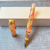 New Admok M800 Acrylic Piston Fountain Pen Schmidt Soft No.6/35# F/M 0.5/0.7MM Nib Inking Pen Students Writing Pens Gift