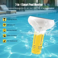 7-in-1 Zigbee Solar Floating Swimming Pool Water Quality Tester PH TDS ORP Salt EC Temp Monitor for Spa Real-Time Data & Alert