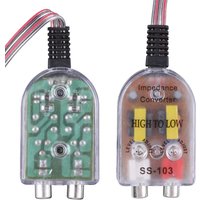 Car Stereo 12V RCA Speaker Amplifier High To Low Level Line Output Converter Adapter Wiring Adjustable Auto Part