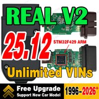 Best 2026+ Real V2 V25.12 VagCom Diagnostic Tool Update Online With Unlimited VINS HEX Usb Interface V25.3 Coding Function