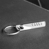 New Zinc Alloy Key Ring Car Keychain Key Holder Auto Accessorie For AUDI A5 A6 C5 C6 C7 A4 B5 B6 B7 B8 A7 A8 Q7 Q5 Q3 A3 RS TT
