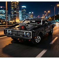 2026 new creative education building block mechanical set Dodge Charger R/T (the same model as Fast and Furious) car gift