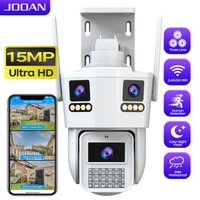 JOOAN 5K 15MP Three Screen 5G WIFI IP Camera Outdoor Motoin Detection IP66 Waterproof CCTV Video Security Camera
