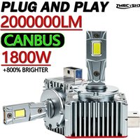 2PCS D1S D3S LED Bulbs Car Headlight High Power 6000K Replace Xenon HID CANBUS Super Bright Auto Headlamp Fog Lights Plug&Play