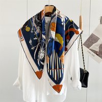 New Arrival Twill Mulberry Silk Scarf 90cm Women Square Shawls Hand-rolled Edges Bandanas Shawls Hair Belt Bag Accessories 90cm