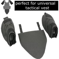 3Pcs/set Tactical Protective Cover Molle Shoulder Pads Crotch Guards Deltoid Protector Pad for Paintball CS Accessories