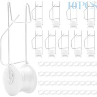 10pcs Tomato Roller Hook With 15m Rope Versatile Strong Load Bearing Flower Vine Crop Trellis Kit for Greenhouse Balcony