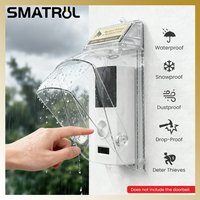 SMATRUL Universal Video Doorbell Rain Cover PC Impact Resistant Rotating Shield Outdoor Anti Theft Protector Anti theft reminder