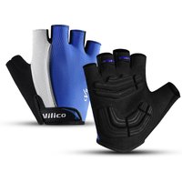 Breathable Short Finger Cycling Gloves, Thickened Palm Pad, Shock-Absorbing And Anti Slip Outdoor Sports Gloves