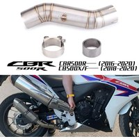Motorcycle Exhaust System Escape For Honda CBR500 CB500X CB500F CBR500R Modified Front Middle Tube Link Pipe Without Muffler