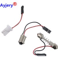 50Pcs T10 W5WvBa9s T4w Festoon Socket Harness Plugs Pin Adapter Connector Wire Cables For All Car Light Led Panel Dome Light
