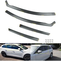 For Seat Leon ST 5F8 Estate Van 2014-2019 Window Wind Rain Sun Deflectors Protector Guard Sheet Tea translucent 4pcs/set