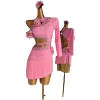 Diamond Encrusted Women's Latin Dance Performance Costume Competition Costume