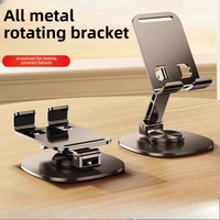 Foldable Mobile Phone Stand 360 Rotation Desktop Holder For iPad iPhone 15 14 13 Pro Samsung Tablet Cell Phone Portable Bracket