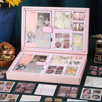 Retro Notebook Diary Set Girly Heart Thickened Exquisite Literature Diary - Oil Painting Series Diary Gift Box