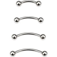 20G Surgical Stainless Steel External Threaded Curved Eyebrow Piercing Jewelry Barbell Labret Earrings Navel Belly Button Ring