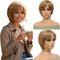 8 Inch Short Synthetic Wig for Women Natural Bob Style Heat Resistant Fiber Full Machine Made Wig Soft Daily Party Cosplay