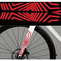 Holographic Blue Red Symmetric Line Stickers Set Waterproof Decal for Motorcycle Bike Rim Decoration
