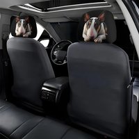 British Bull Terrier Cute Realistic Print Headrest Covers, Interior Decoration, Easy To Install and Wash