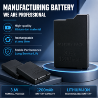 PSP-S110 3.6V 1200mAh Rechargeable Li-ion Battery for Sony PSP 2000 3000 Game Console Replacement Power Pack