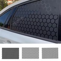 Matte Black Car Stickers Honeycomb Auto Decal Waterproof Scratches DIY 75X50CM Hexagon Geometric Mesh Pattern for Tunning