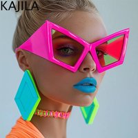 Oversized Cat Eye Sunglasses Women Big Frame 2026 Luxury Brand Shield Punk Sun Glasses For Ladies Windproof Eyewear Shades UV400