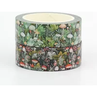 NEW 1pc 10M Decor Forest Leaves Mushrooms Plants Flowers Washi Tape Set for Scrapbooking Planner Masking Tape Cute Stationery